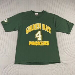 Vintage Green Bay Packers Brett Favre #4 Sport Attack NFL T Shirt Mens Sz Large